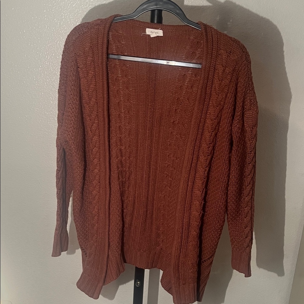Debut Women's Rust Cardigan Sweater
